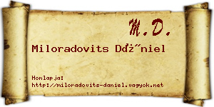 Miloradovits Dániel névjegykártya